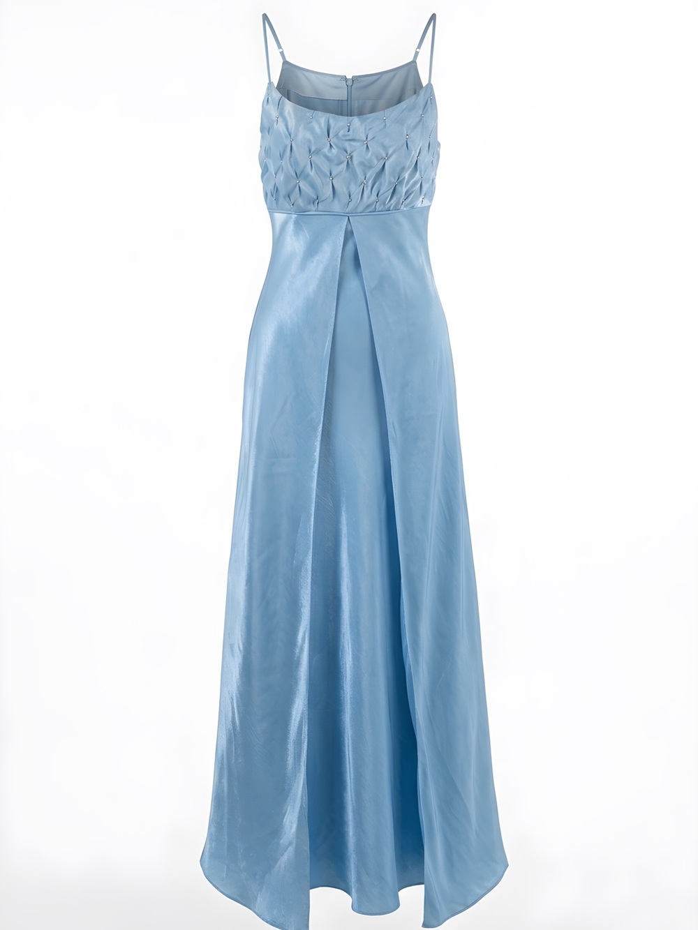 Jump Light Blue Satin Evening Gown